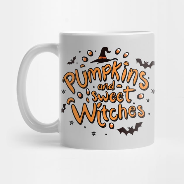 Magical Halloween Mood: Pumpkins and Sweet Witches by MLArtifex